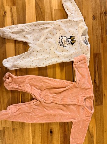 Lot 2 pyjamas velours bébé fille 6 mois