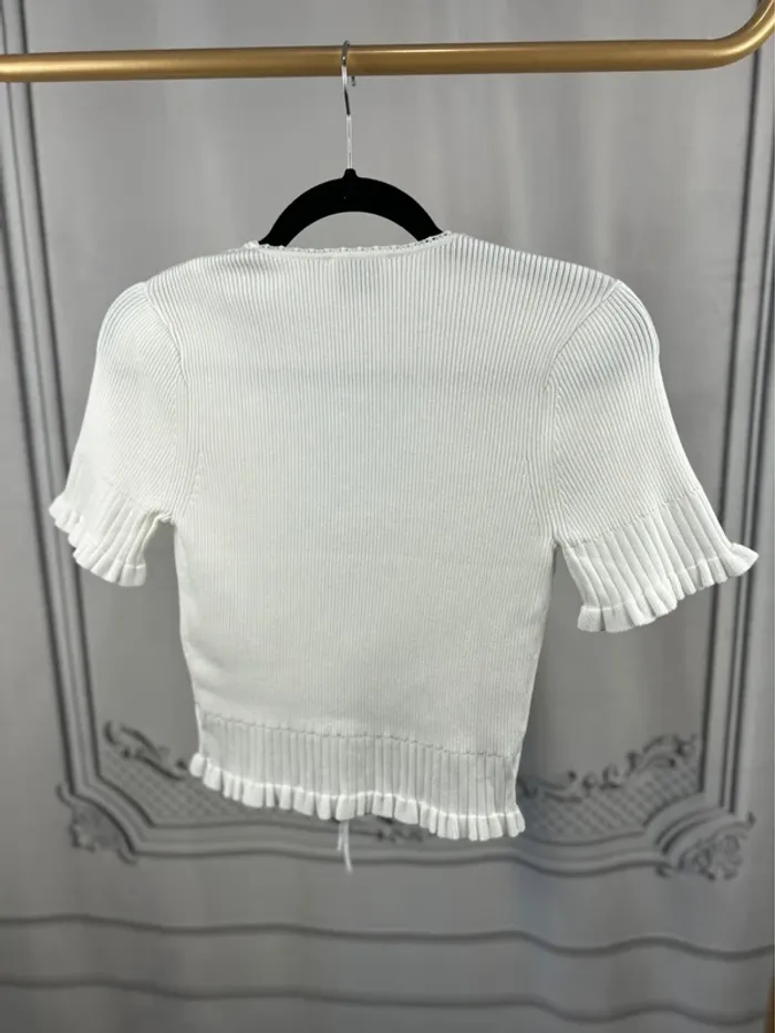 Top court maille crème Claudie Pierlot T. XS neuf - photo numéro 7
