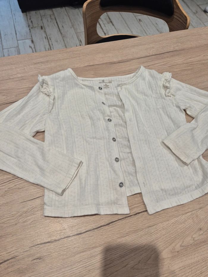 Gilet fin blanc 8 ans - photo numéro 3