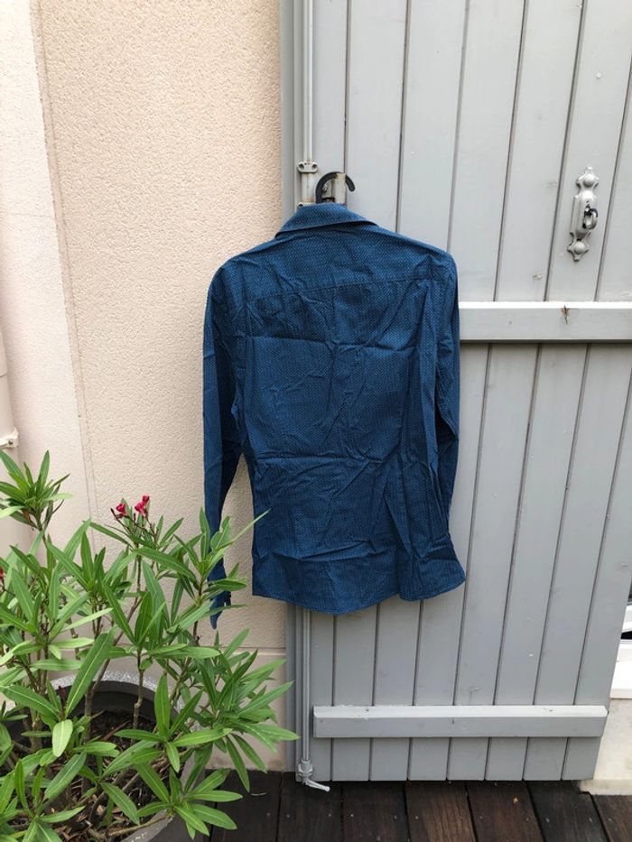 Chemise bleu canard à motifs Brice - photo numéro 5