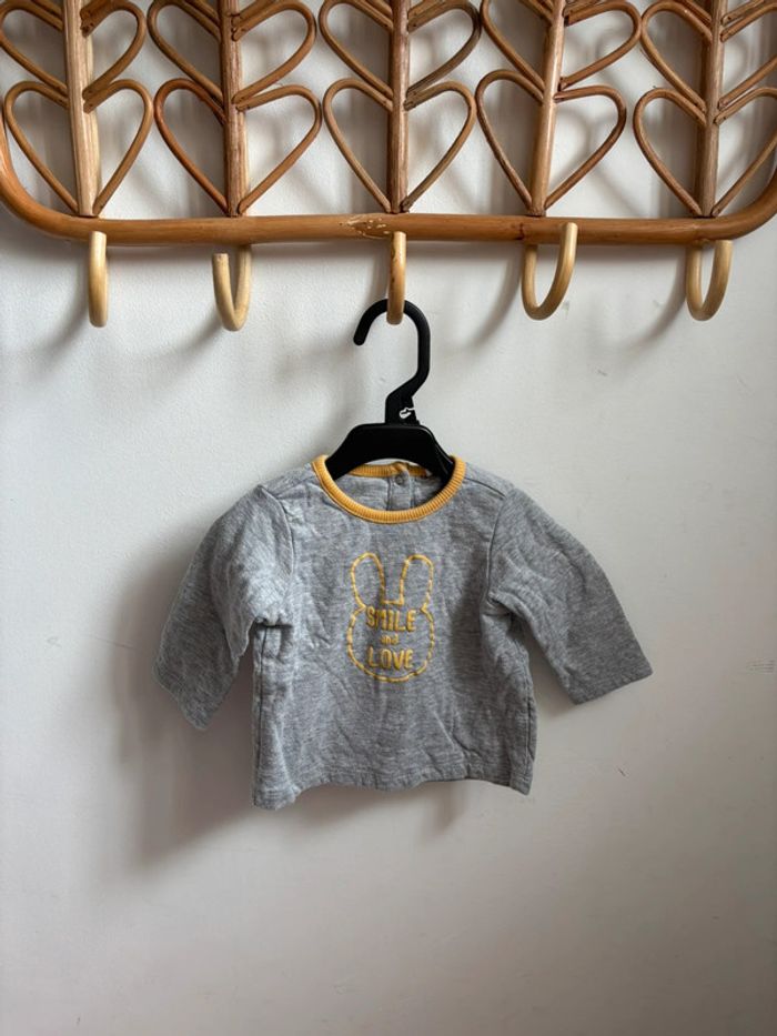 Ensemble gris et jaune mixte 3 mois - photo numéro 2