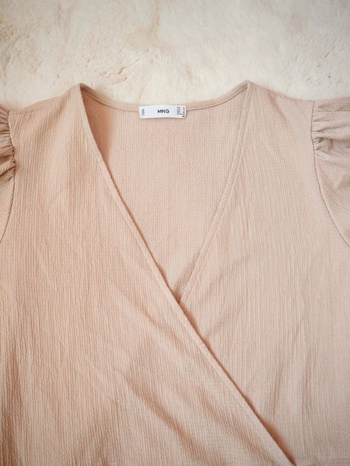Robe cache coeur mango beige 42 - photo numéro 3
