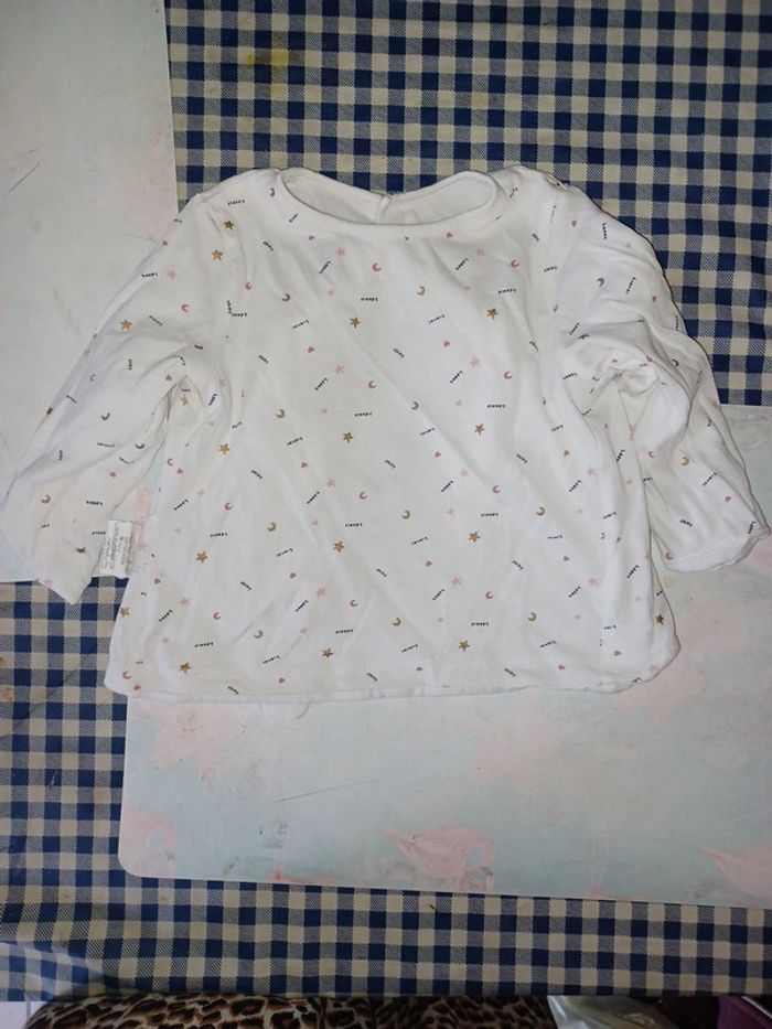 Tee shirt manche longue réversible 12 mois kiabi - photo numéro 4