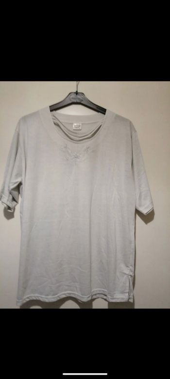 Beau tee shirt gris clair Romesa. Taille 44