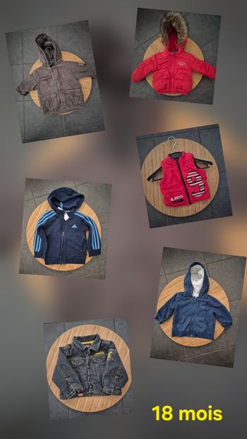 Lot de vestes manteaux gilet 28 mois