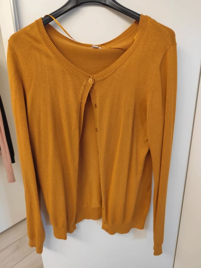 Cardigan Moutarde/Ocre - photo numéro 2