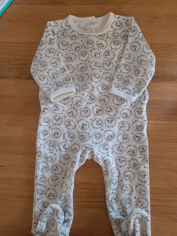 Pyjama velours 3/6 mois 68cm