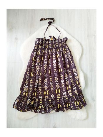 Robe bustier à motifs ethniques