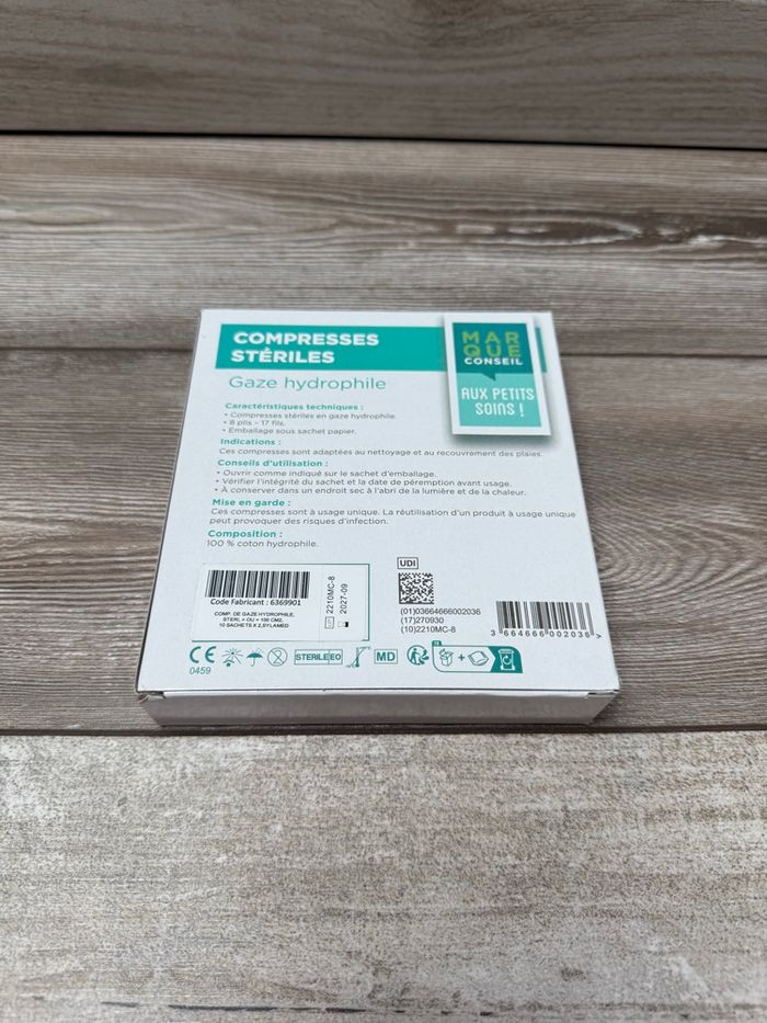 Compresse stérile 10 x 10 cm. - photo numéro 2