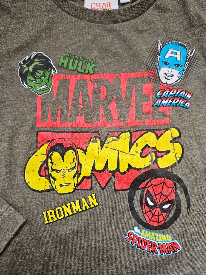T.shirt manches longues Marvel kaki 5 ans - photo numéro 2
