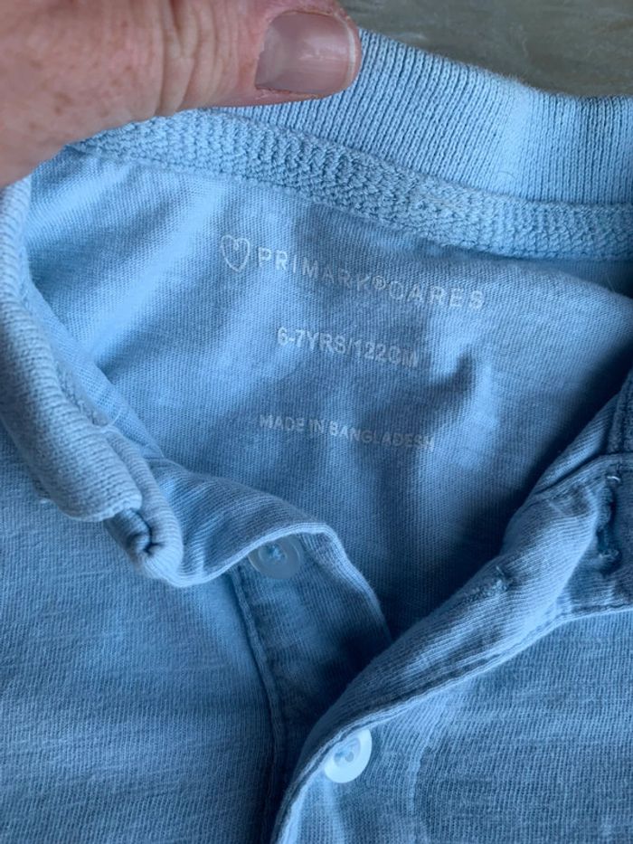 Polo bleu ciel 6/7 ans - photo numéro 2