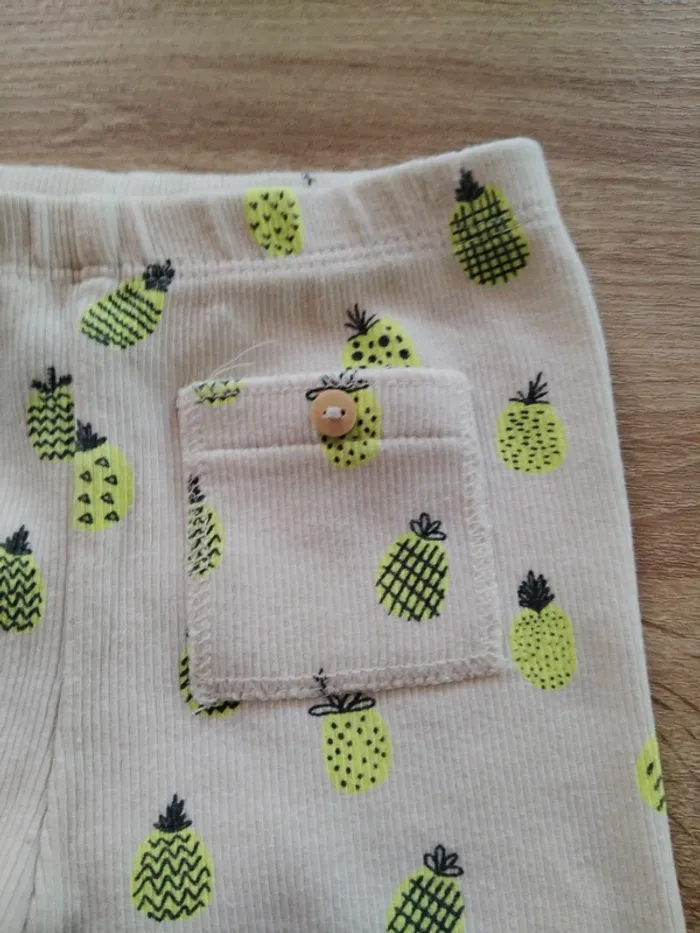 Legging Zara baby girl - 9/12 mois - motif ananas - photo numéro 2