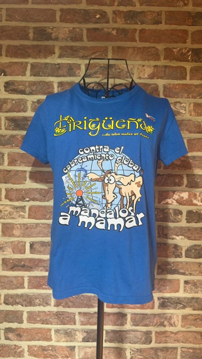 T-shirt bleu à motifs Taille S / 36