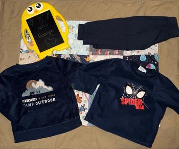 Lot pyjamas dépareillés polaire et fin deux pièces garçon - T3ans 