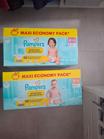 Couches pampers premium protection taille 3 et 4