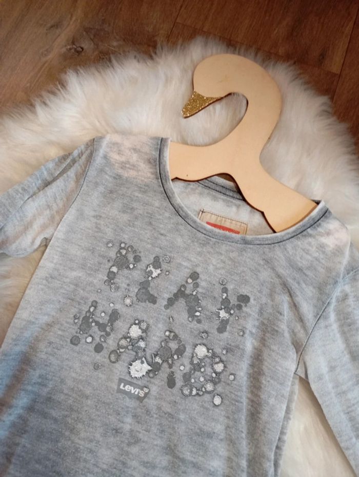 Ensemble fille 5 ans 🌸 short Okaïdi + t-shirt Levi's - photo numéro 7