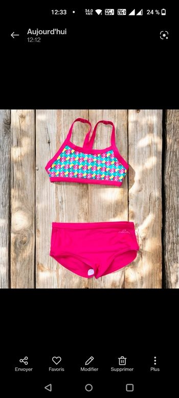 Maillot de bain deux pièces fille 10 ans