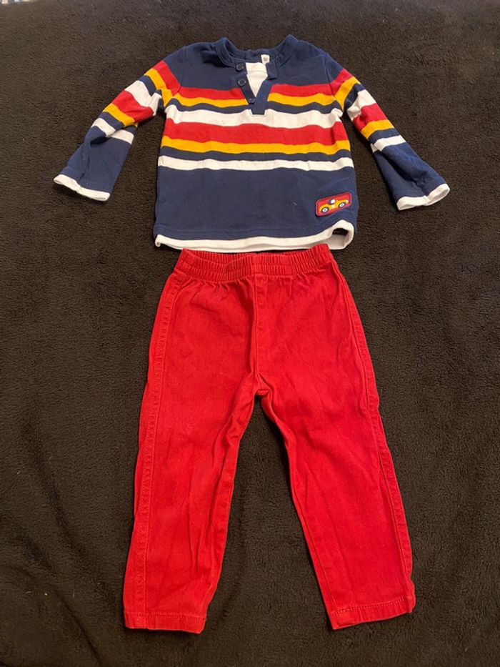 Ensemble avec 2 pantalons 18 mois - photo numéro 7