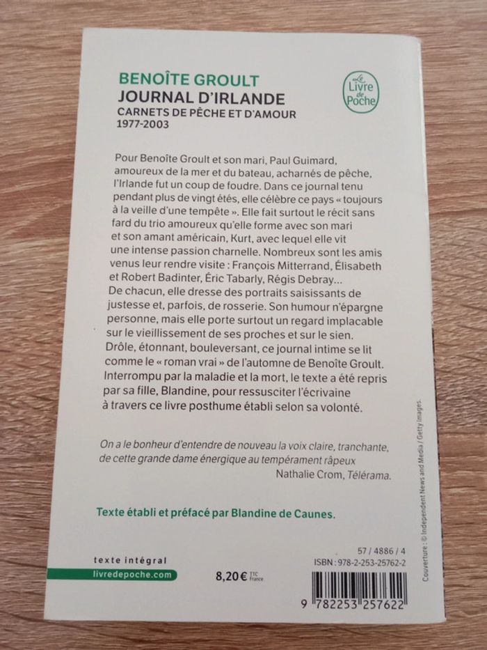 * Benoîte Groult - Journal d'Irlande - photo numéro 2