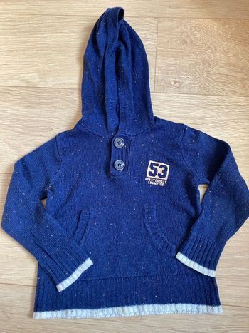 Pull fin capuche 3 ans tissaia