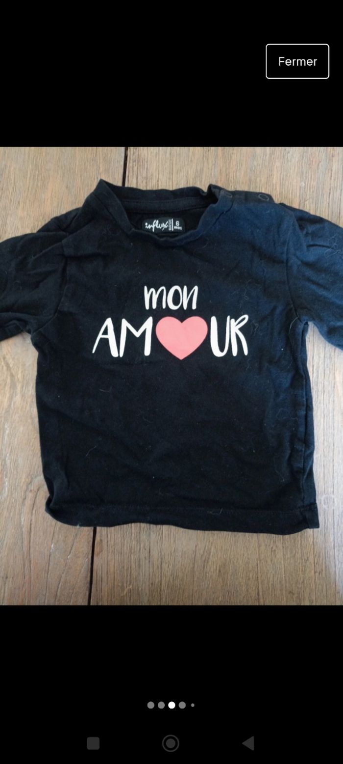 Lot de 4 t-shirt manches longues 6 mois - photo numéro 3