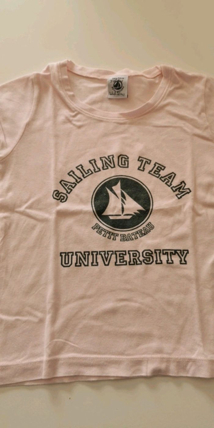 Tee-shirt enfant Petit bateau rose pale 3ans