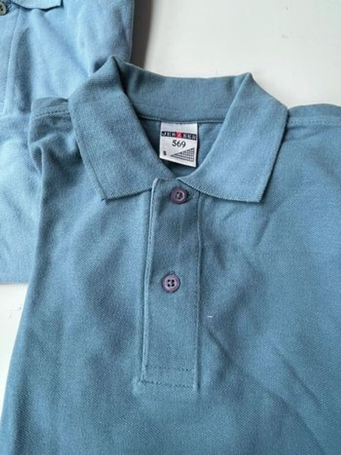 2 polos neuf bleu taille S/M jerzees - photo numéro 2