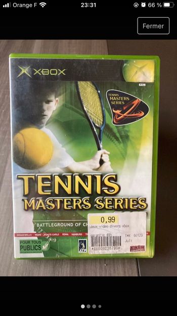 Jeu Xbox Tennis Masters Series