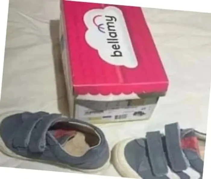 Chaussures baskets bébé garçon Bellamy T 26 bleu à scratch - photo numéro 2