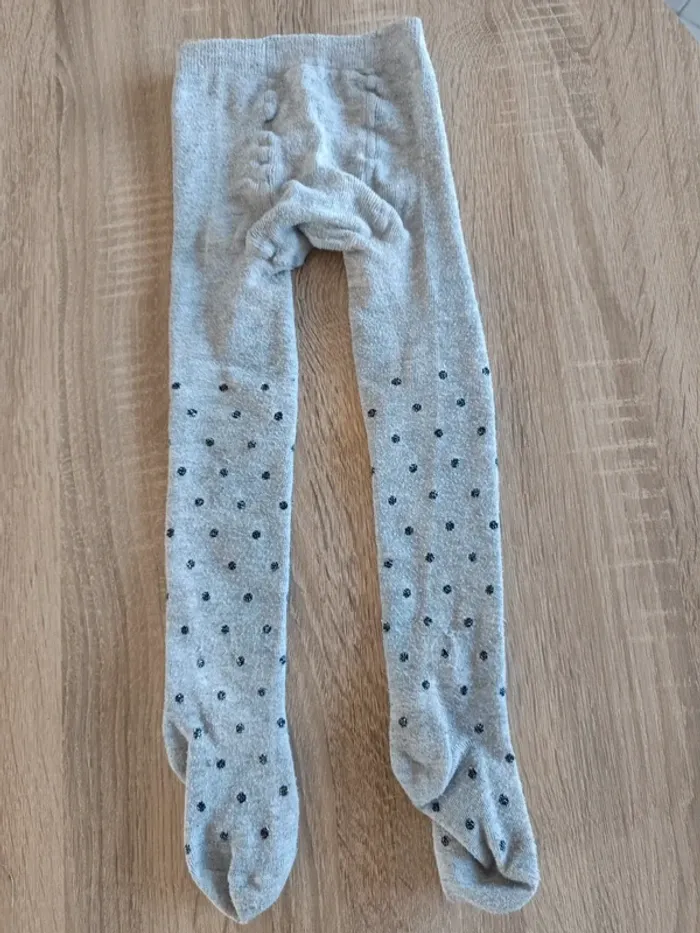 Collants chauds gris et noir chat Chaussexpo fille taille 23/26 - photo numéro 5