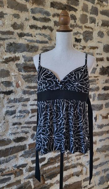 Débardeur à motifs noir et blanc Fashion Studio Taille 3 ou 40 42