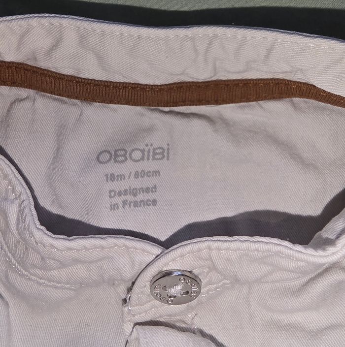 Tee-shirt ML blanc rayé noir #obaïbi 18 mois - photo numéro 5