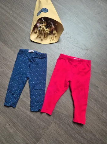 Magnifique lot de 2 leggings 9 mois