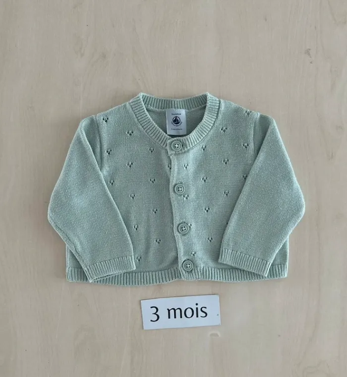 Gilet petit bateau 3 mois 60 cm
