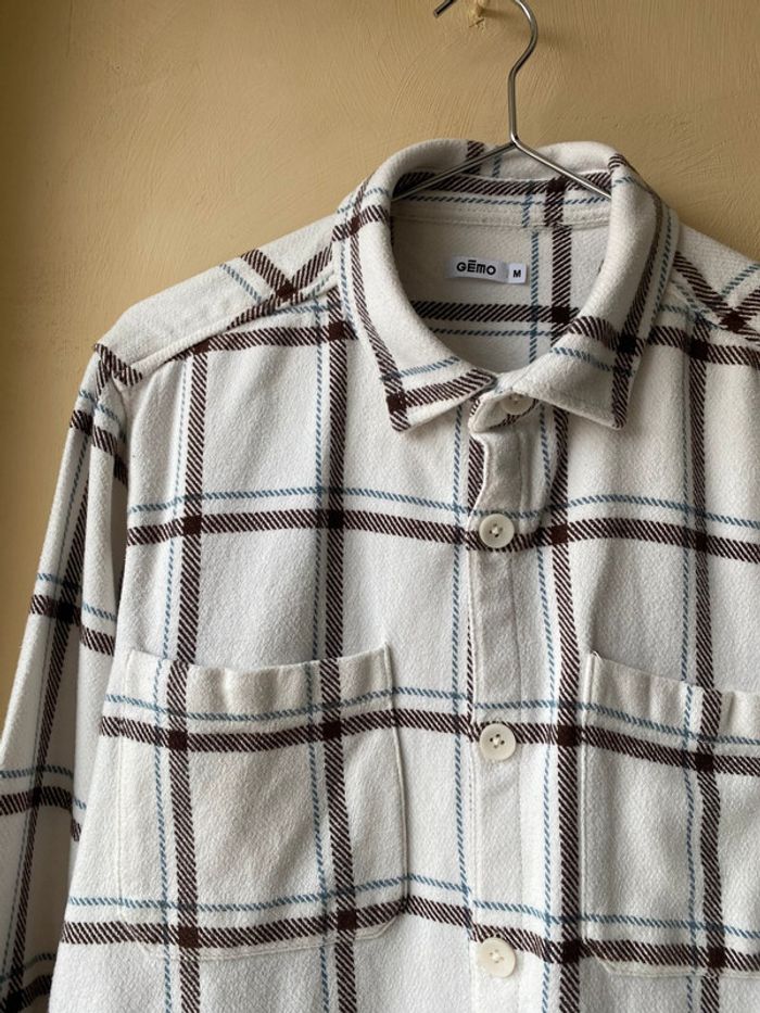 Chemise à carreaux épaisse Gemo M - photo numéro 4