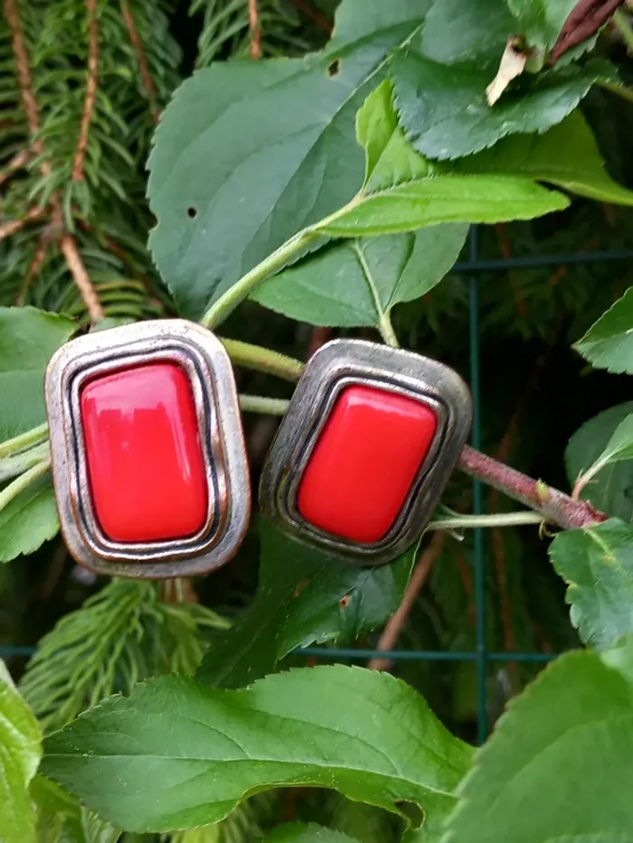 Boucles d'oreilles vintage à clip - photo numéro 2