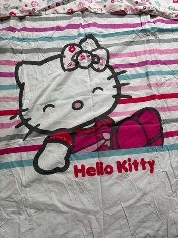 Housse de couette et taie hello kitty