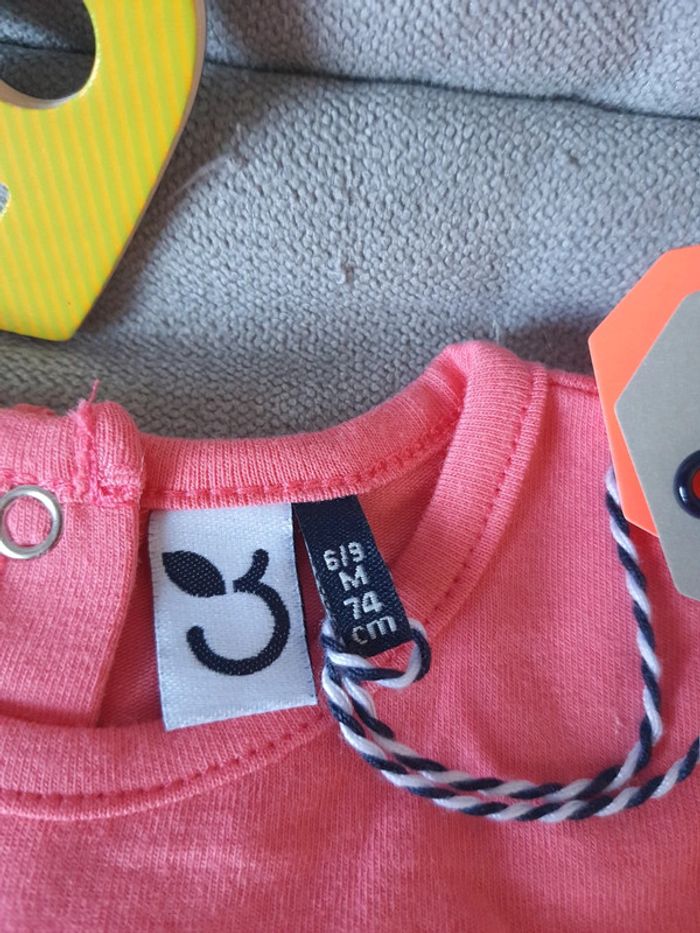 Ensemble 3 Pommes taille 9 mois tunique et legging motif zèbre 🦓 neuf avec étiquettes - photo numéro 4