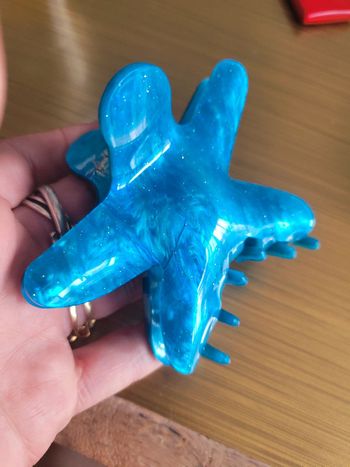 Pince a cheveux etoile de mer bleue