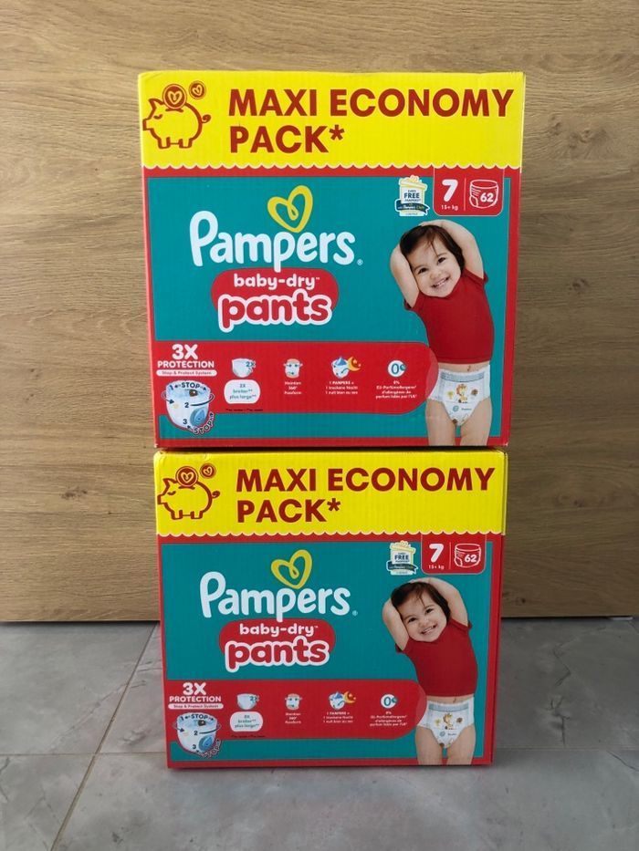 Lot 2 cartons Pampers PANTS taille 7