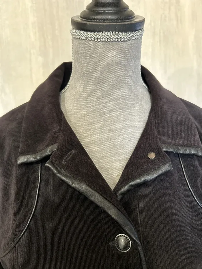 Veste velours, marron foncé - photo numéro 3