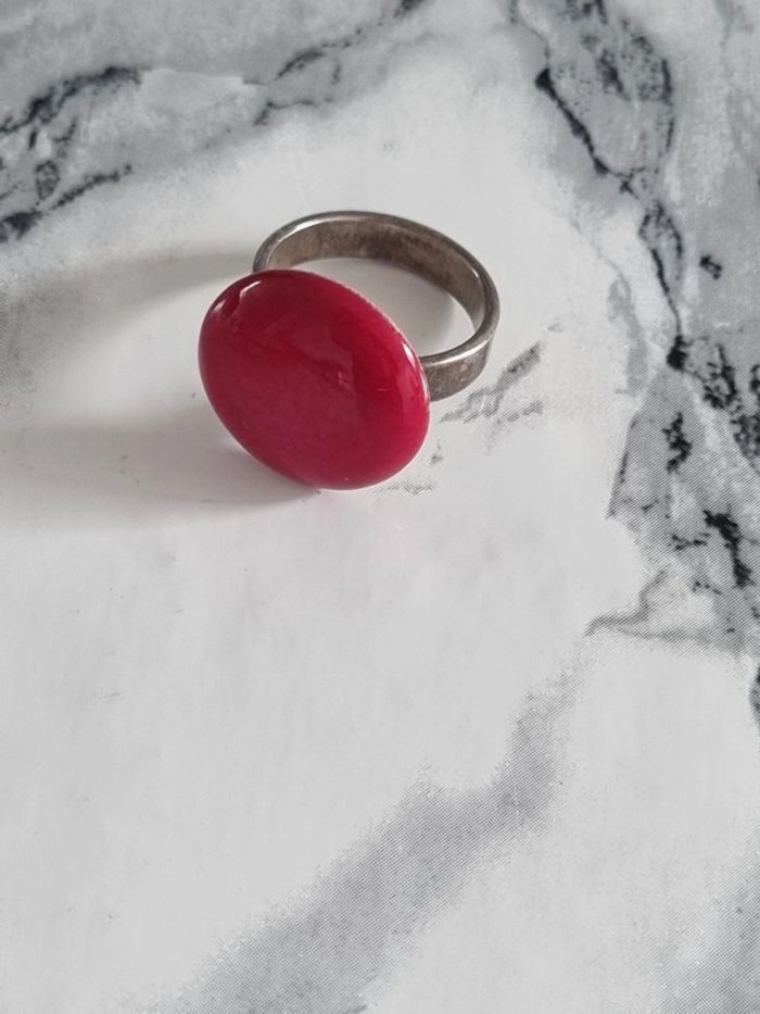 Bague ronde rouge - photo numéro 5