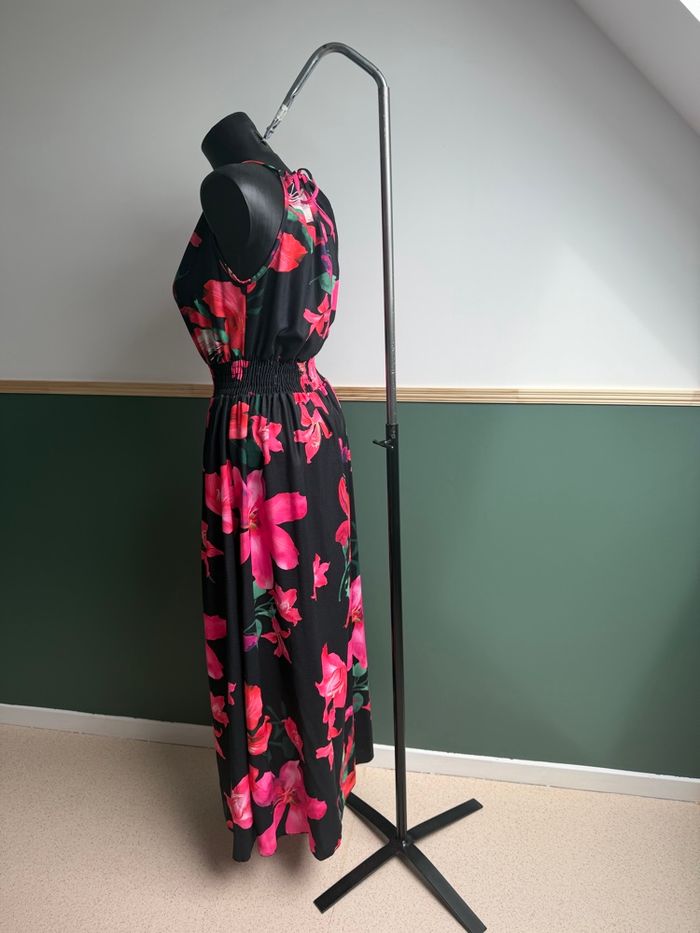 Robe longue imprimés fleurs avec fente avant Carina - photo numéro 6