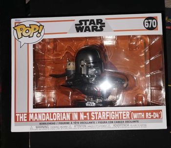 Figurine Funko Pop Deluxe / The Mandalorian In N-1 Starfighter N°670 / Star Wars