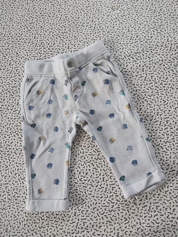 Pantalon bébé Obaïbi 12 mois / 74 cm – jogging motif animaux – très bon état