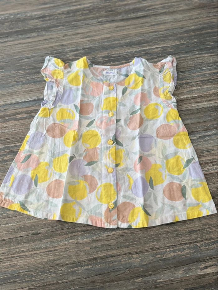Magnifique petite blouse absorba fille 3 ans fruits neuve