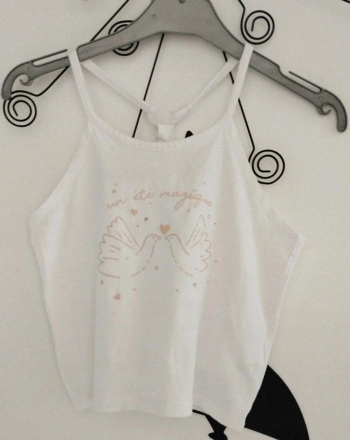 Débardeur blanc et doré Orchestra taille 6 ans