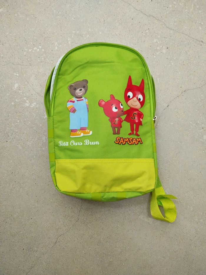 Sac à dos petit ours brun et samsam