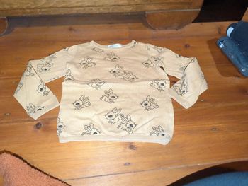 Joli pull lapin marron beige or 4 6 ans h&m