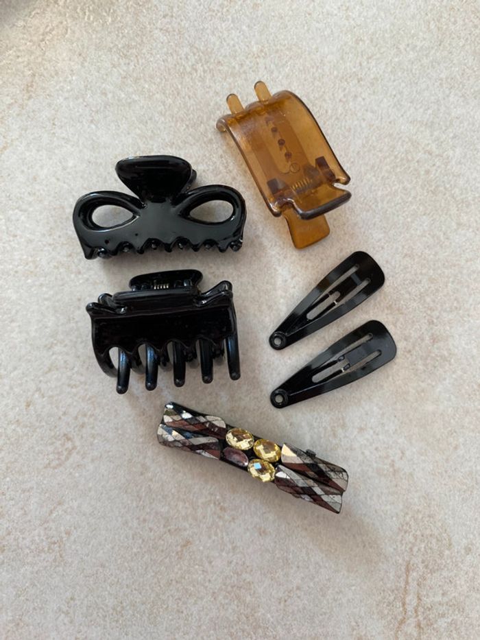 Lot de barrettes pince fille Noir - photo numéro 6